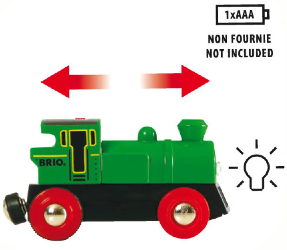 33595 Batteridrevet tovejs lokomotiv, grønt/sort
