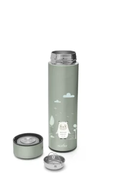 500 ml rustfristål Termobeholder LED temperatur-display sage green