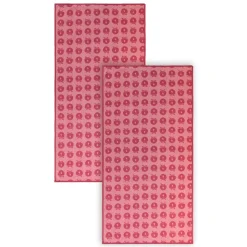 2 pak håndklæde 70x140 med æbler - Sea pink
