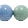 2 Plastikbolde i net (grøn og blå - 15cm)