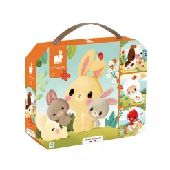 5 Progressive Farm Animal Puzzles 6-9-12-16 pcs