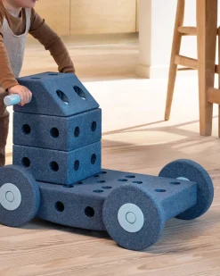 4 x Foam wheels Deep Blue / Sky Blue