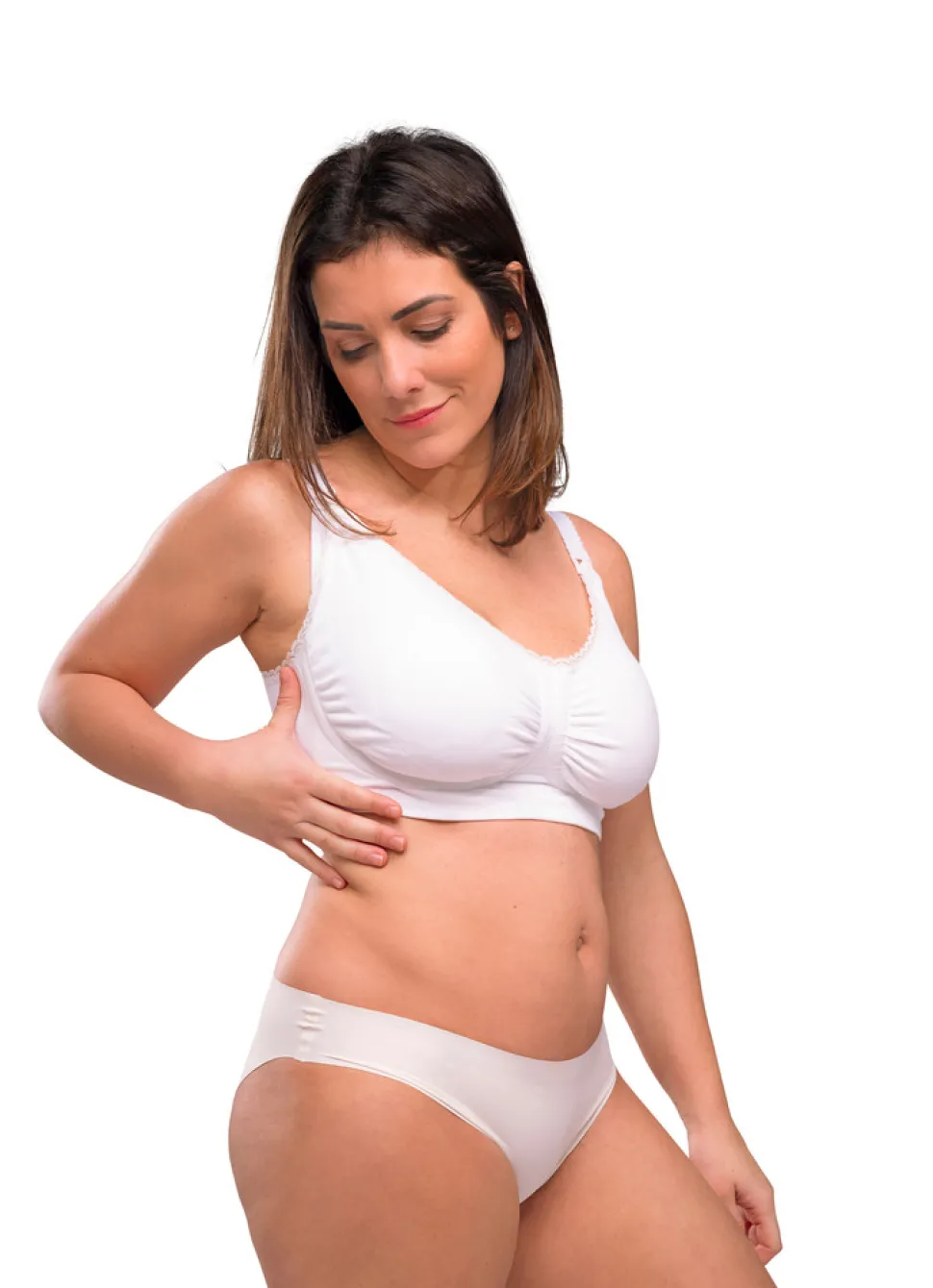 Amme BH Med Gelé Bøjle og Indlæg - Hvid