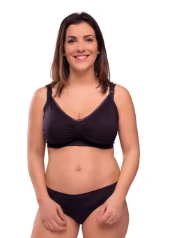 Amme BH Med Gelé Bøjle og Indlæg - Sort