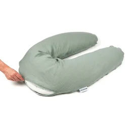 Amme og graviditetspude - Muslin grøn