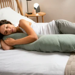 Amme og graviditetspude - Muslin grøn