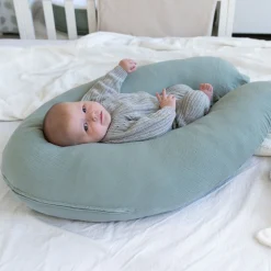 Amme og graviditetspude - Muslin grøn