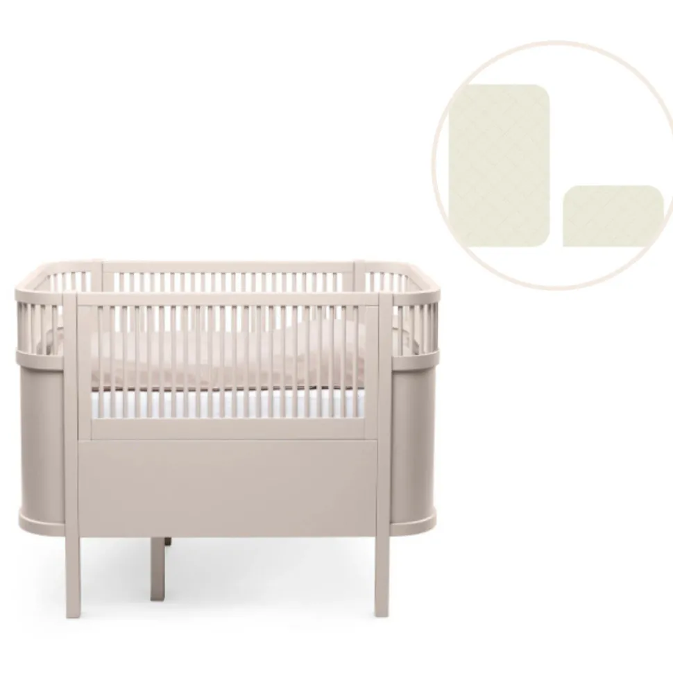 Baby & Jr. seng - Birchbark rose med madras