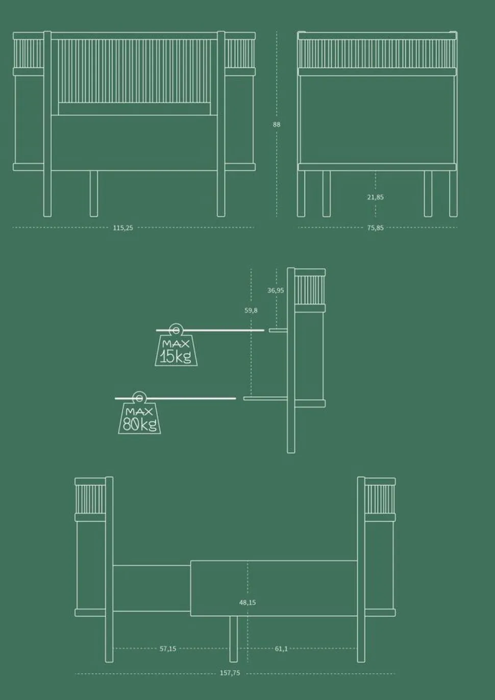 Baby & Jr. seng - jetty beige - FSC®