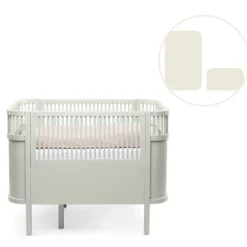Baby & Jr. seng - Mist green med madras