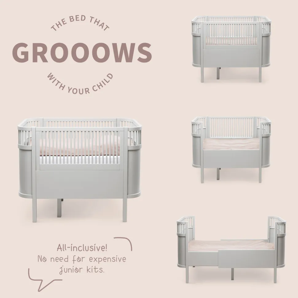 Baby & Jr. seng - stone grey - FSC®