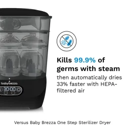 Baby Brezza Sterilizer Dryer Advanced Black