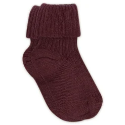 Baby rib ankelstrømpe - Grape Skin