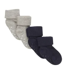 Baby rib strømpe m. ABS (4-pak) - 778