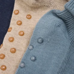 Baby rib Strømper w. ABS - Stormy Weather