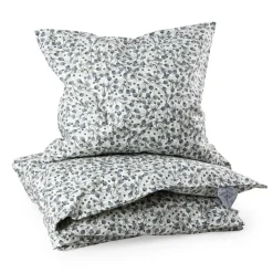 Baby sengetøj, blue olive, beige/blå 100x70