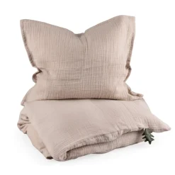 Baby sengetøj musselin - seabreeze beige