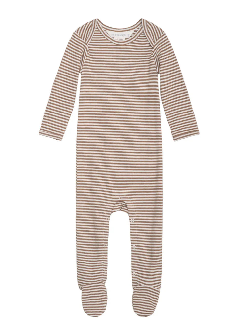 Baby Stribet Dragt - Almond/Offwhite