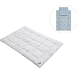 Baby ulddyne med sengetøj - Blue fog