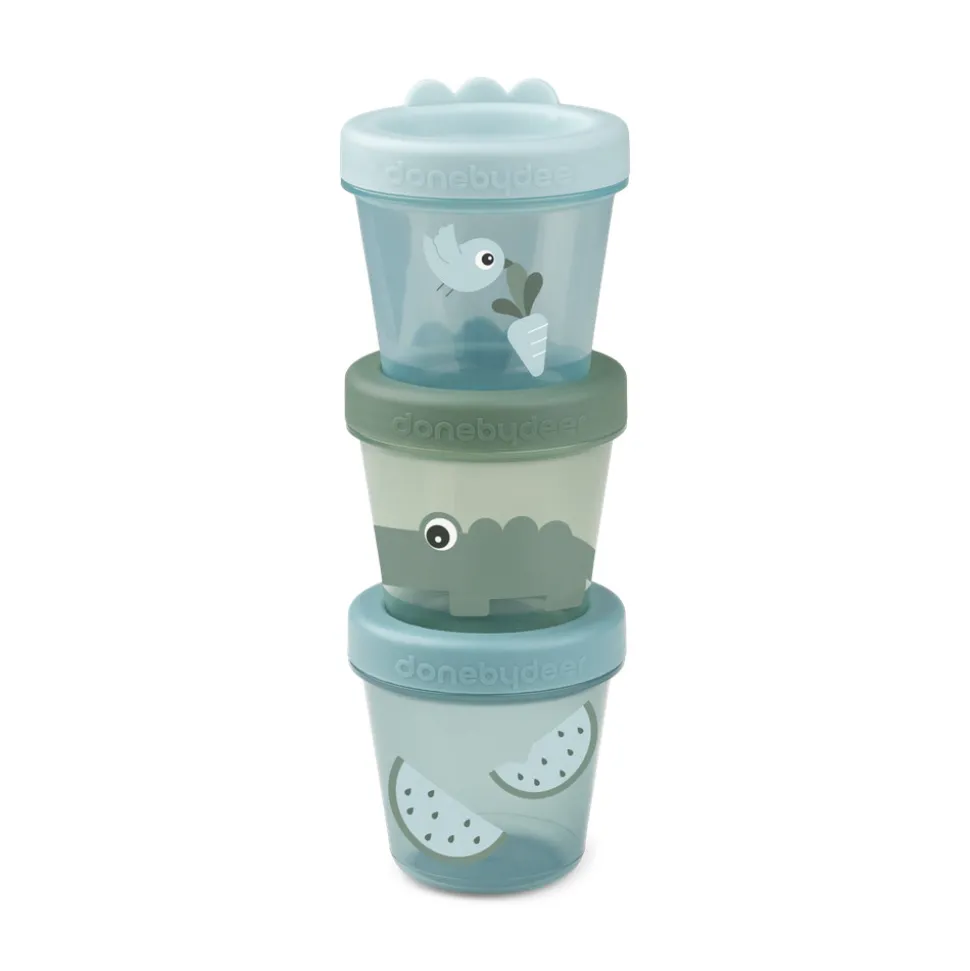 Babymad bøtte 3 stk. Croco - Grøn