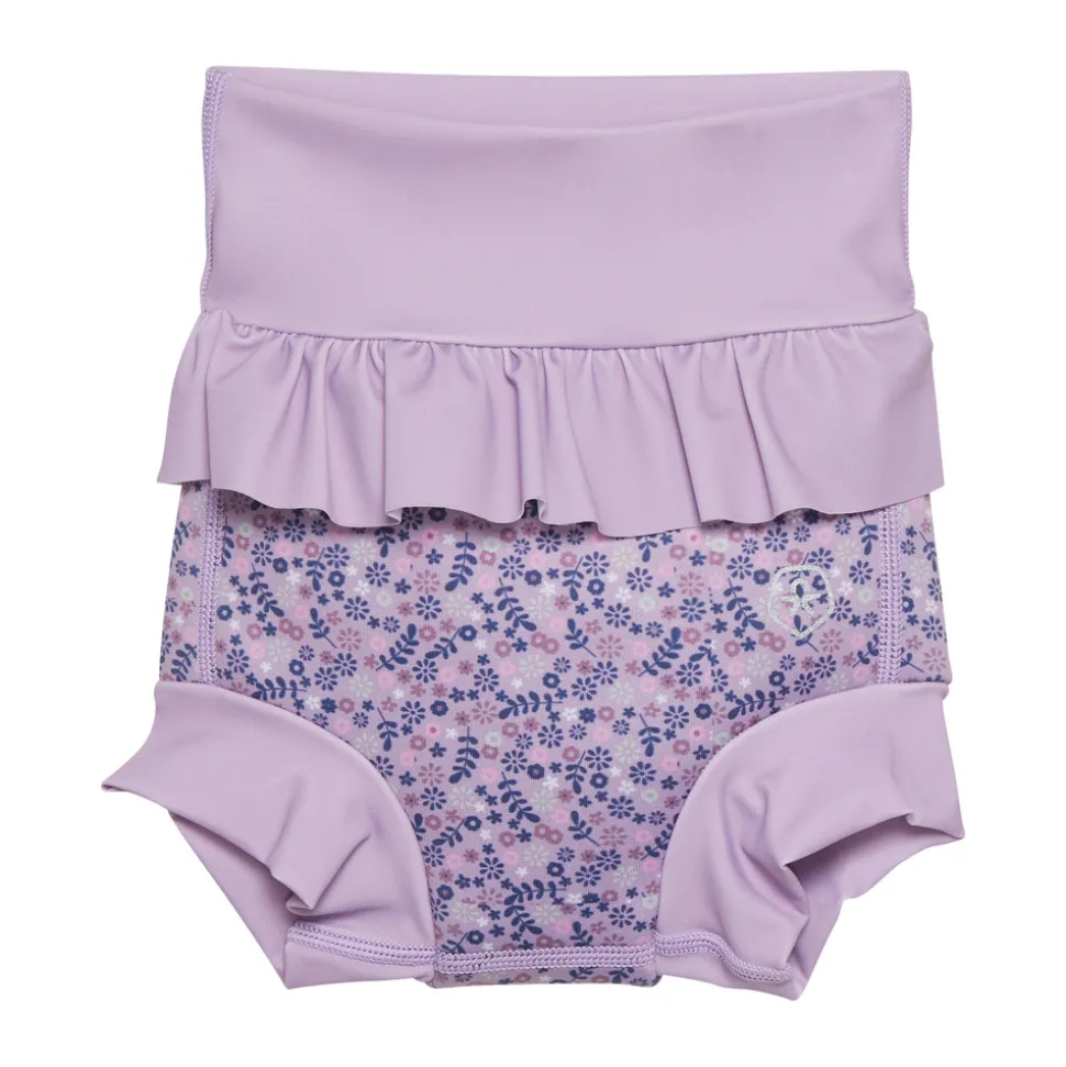Badeshorts med flæser - Lavender Mist