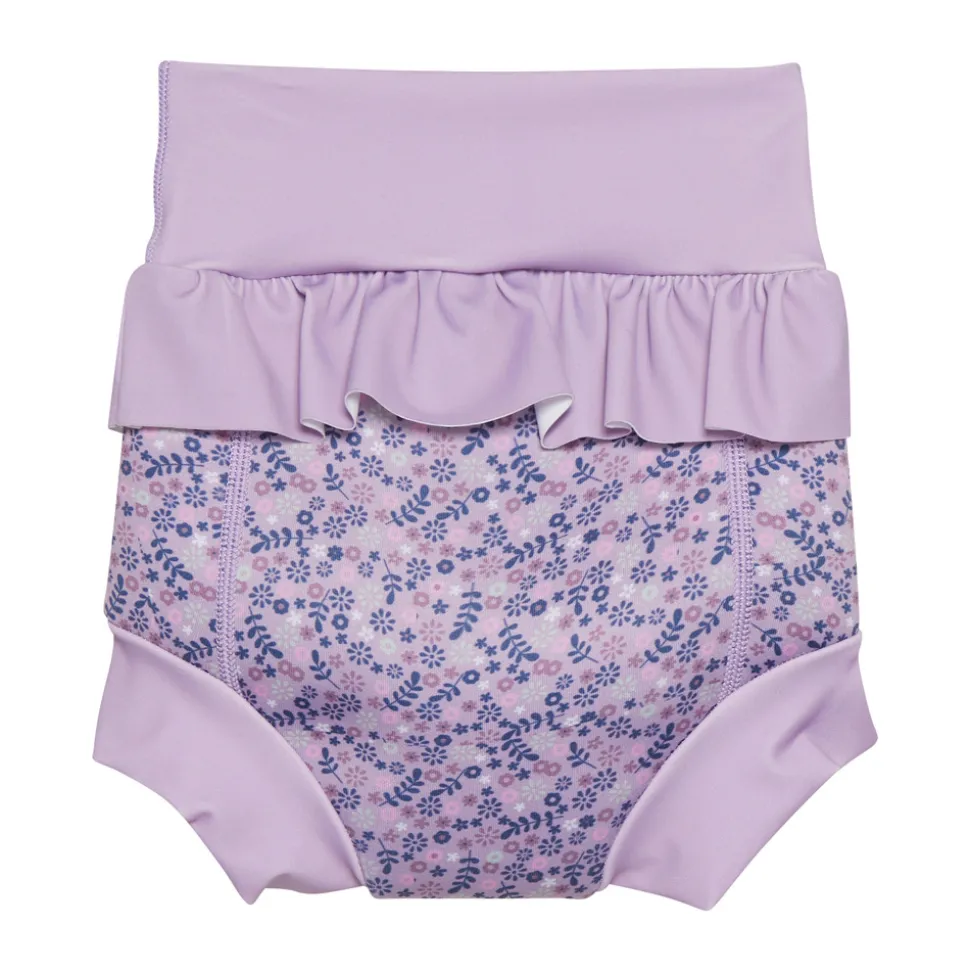 Badeshorts med flæser - Lavender Mist