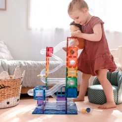 Ball Run - magnetsæt 92 dele - rainbow