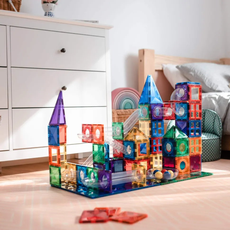 Ball Run - magnetsæt 92 dele - rainbow