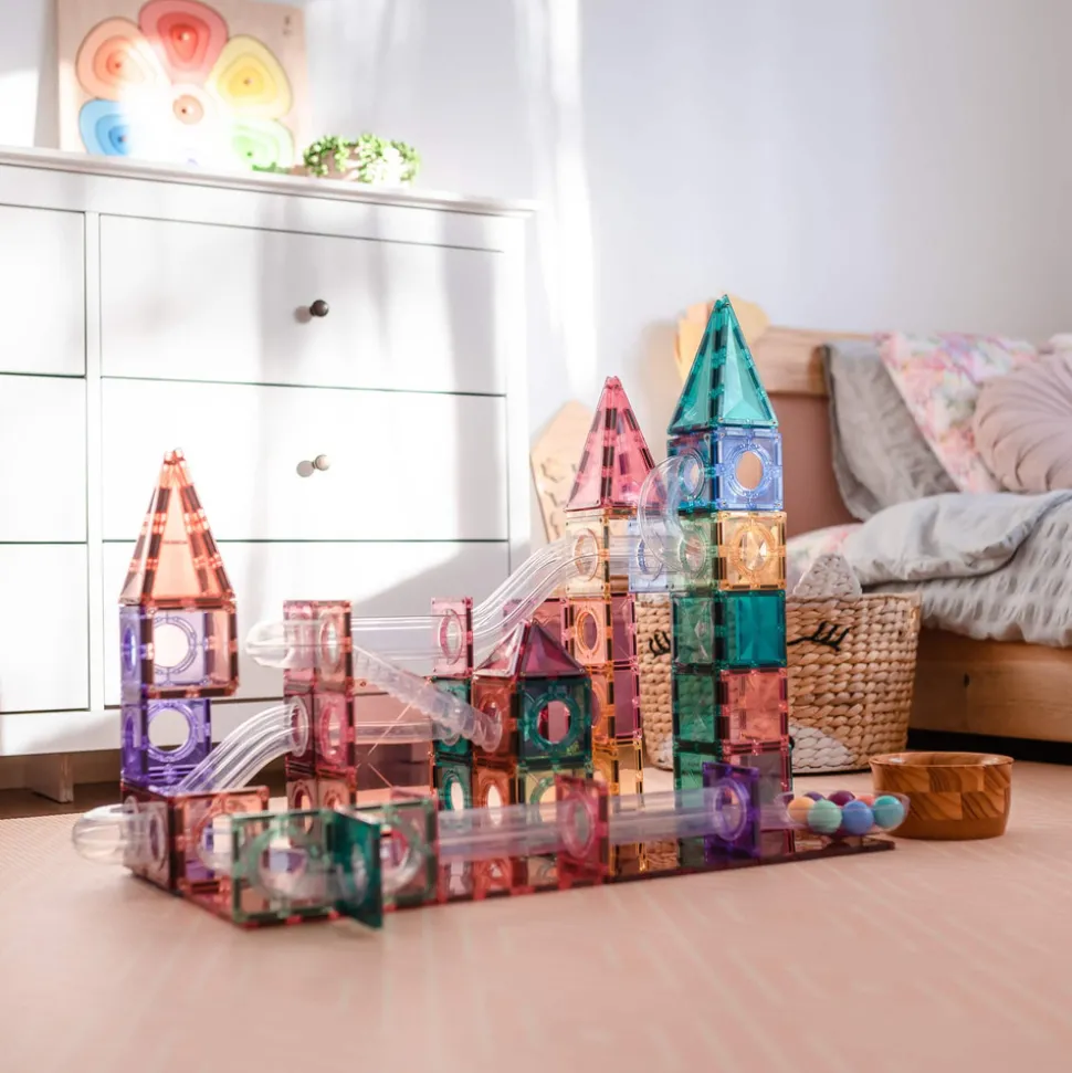 Ball Run Pack - magnetsæt 106 dele - pastel