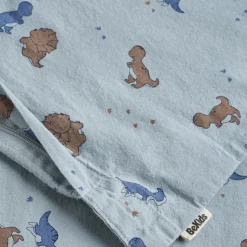 Bambus babydyne med sengetøj - Blue fog