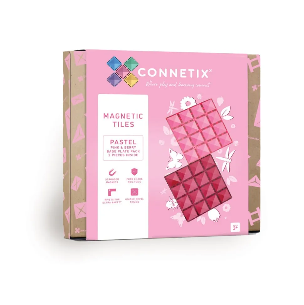 Base Plate-magnetplader 2 stk.-pastel pink & berry