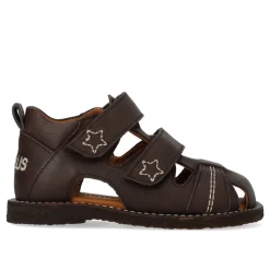 Begynder sandal med velcrolukning - Dark Brown
