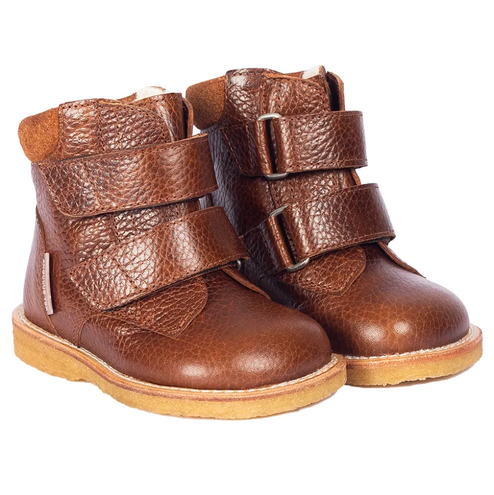 Begynder Tex Støvle Med Velcro - COGNAC