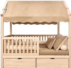 Beige markise til husseng 80x 160