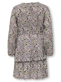 Bella ls v-neck kjole aop - CLOUDDANCE