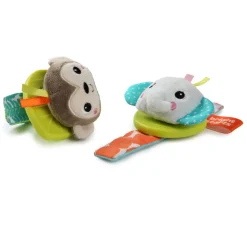 Bide-rangle-armbånd m, abe og elefant