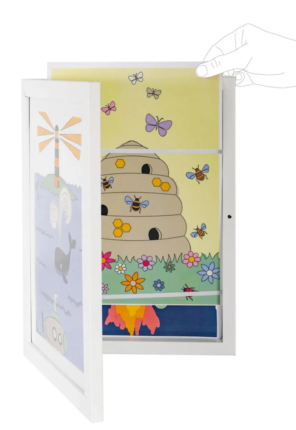 Billedramme til tegninger - A4 - White