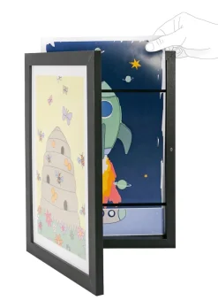 Billedramme til tegninger - A4 - Black