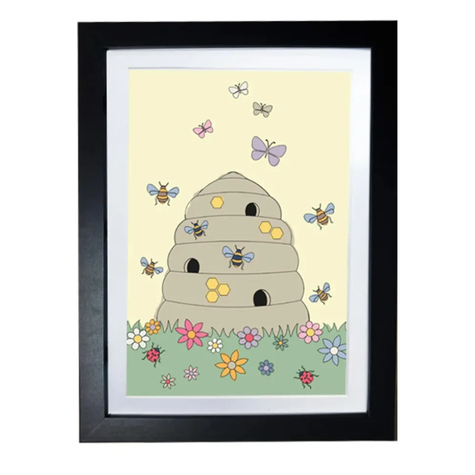 Billedramme til tegninger - A4 - Black