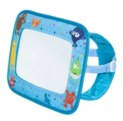 Bilspejl med figurer, blå