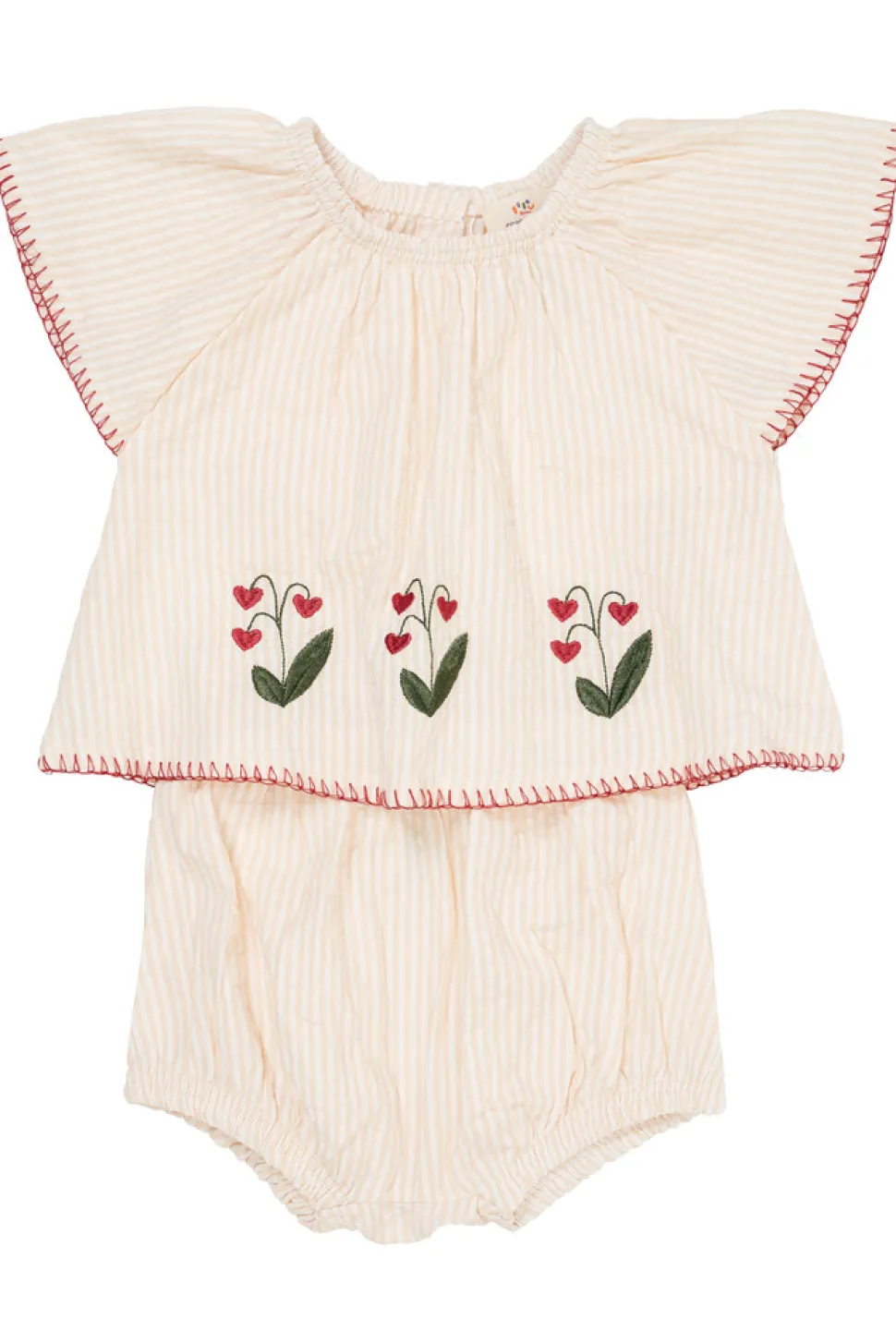 Bæk og bølge babyset m. broderi - BERRY