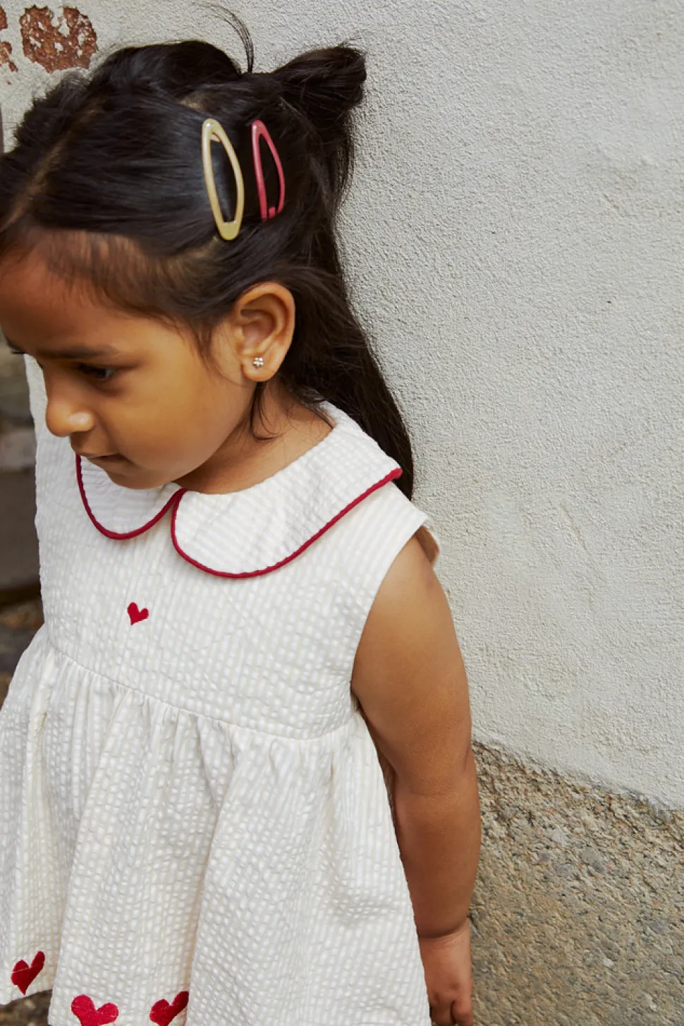 Bæk og bølge bluse m. hjerter - DUSTY ROSE