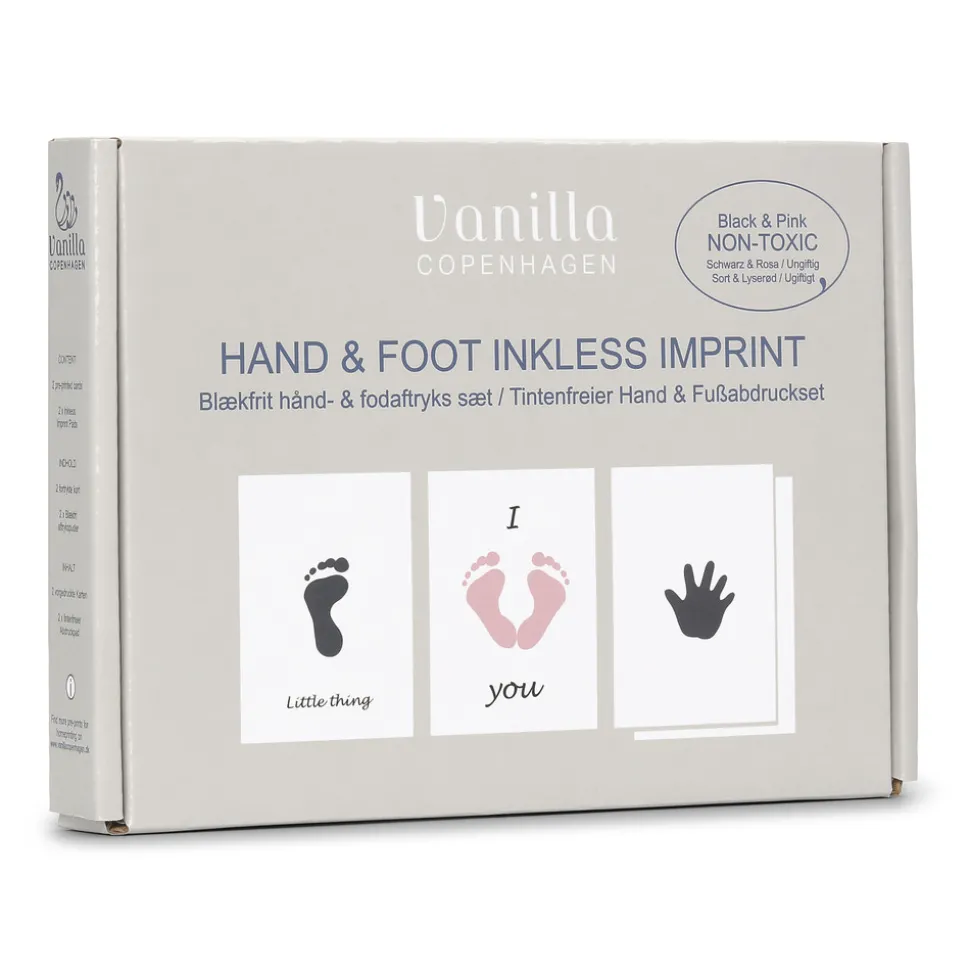 Blækfri hånd og fodaftryk- 2-pak - Lyserød/Sort
