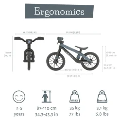 BMXie Vrooom balancecykel - Anthracite