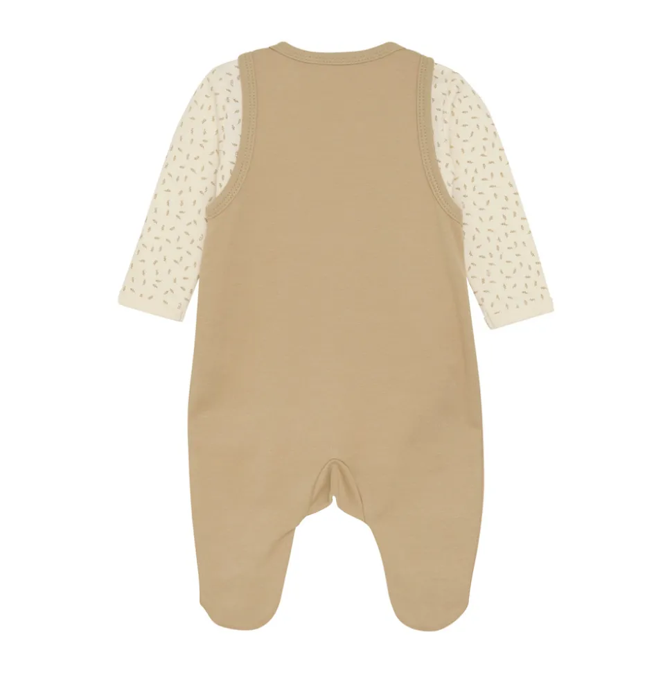 Body langærmet m. Romper - Sesame