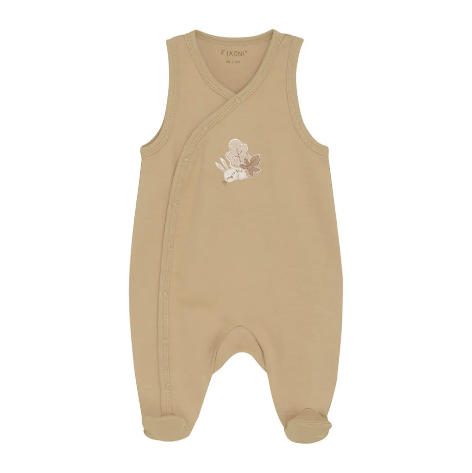 Body langærmet m. Romper - Sesame