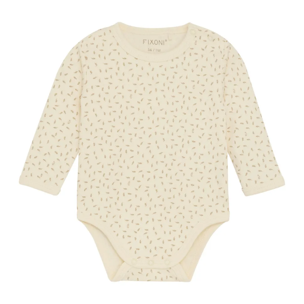 Body langærmet m. Romper - Sesame