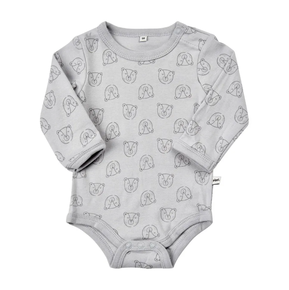 Body Langærmet Med Print 4-Pak - 190