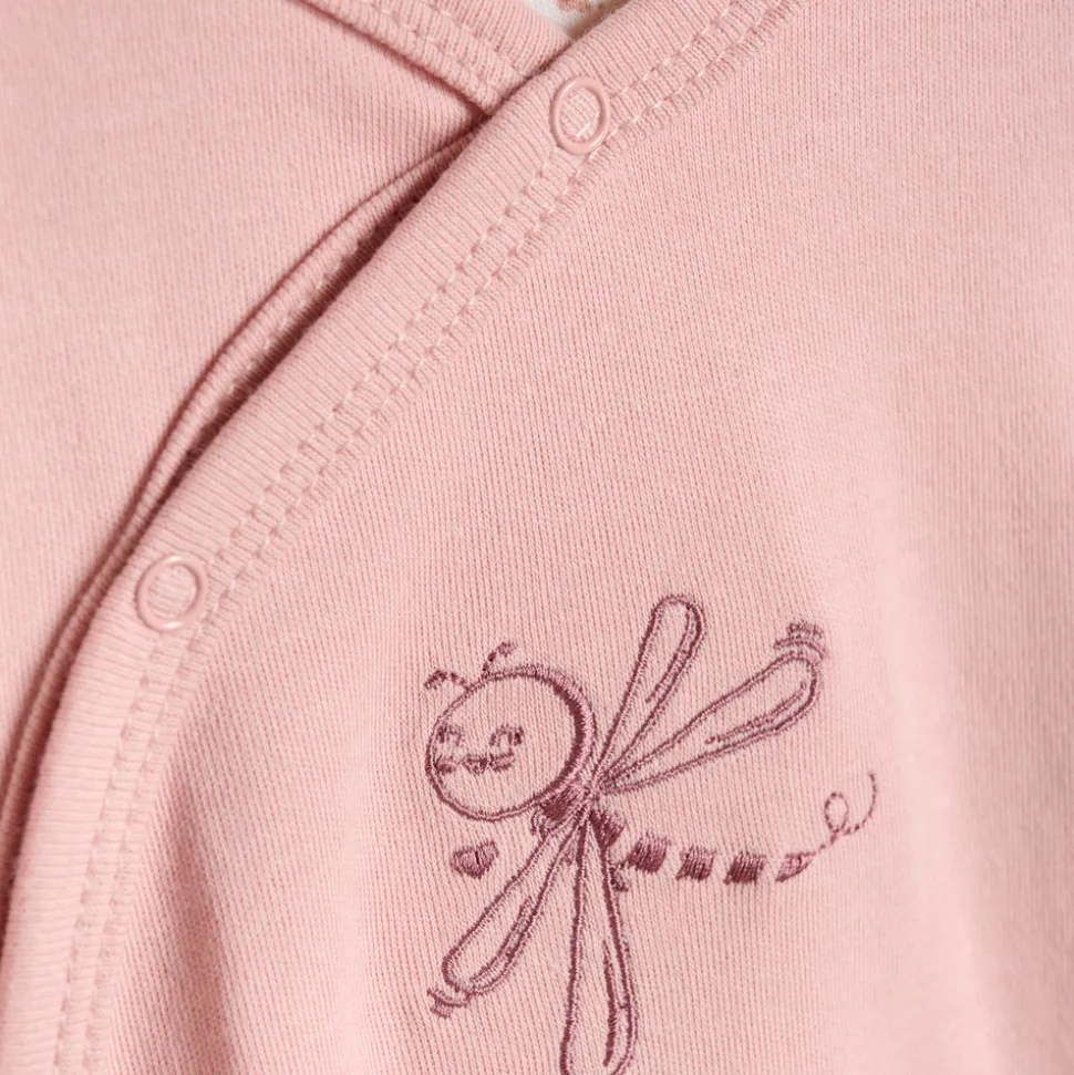 Body langærmet m.romper - Misty Rose