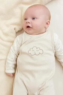 Body langærmet m.romper - Oatmeal